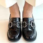 Bruno Premi Mocassino Donna Nero Con Staffa