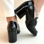 Bruno Premi Mocassino Donna Nero Con Staffa