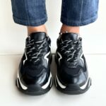 Ash Addict Sneakers Donna Nera Con Profili Bianchi