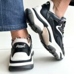 Ash Addict Sneakers Donna Nera Con Profili Bianchi