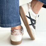 Ash Sunset Sneakers Donna Bianco Latte Inserti Glitter