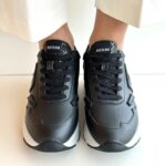 Rucoline R-Evolve Sneakers Donna In Pelle Nera