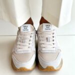 Sun 68 Snaekers Donna Beige Con Dettaglio Animalier