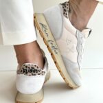 Sun 68 Snaekers Donna Beige Con Dettaglio Animalier