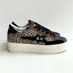 Sun 68 Sneakers Donna Nera E Animalier Con Platform
