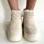 Crime London Tronchetto Donna Beige Con Eco-Schearling