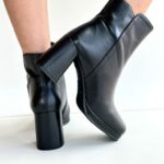 Bruno Premi Tronchetto Donna Nero Con Zip E Plateau