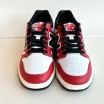 New Balance 480 Sneakers Bambino Bianca Rossa E Nera Con Velcro