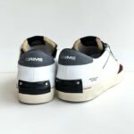 Crime London Distressed Sneakers Uomo Bianca Con Dettagli Grigi E Bordeaux