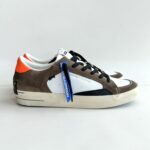 Crime London Sk8 Deluxe Sneakers Uomo Bianca E Marrone
