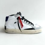 Crime London Sk8 Deluxe Mid Sneakers Uomo Bianca Nera E Blu
