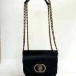 Kurt Geiger Tracolla Donna Nera Con Rifiniture Oro