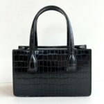Kurt Geiger Borsa A Mano Nera Con Stampa Cocco