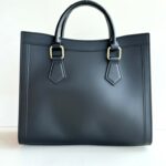 Marc Ellis Shopper Donna In Gomma Nera E Rifiniture Oro