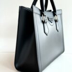 Marc Ellis Shopper Donna In Gomma Nera E Rifiniture Oro