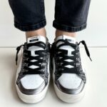 Crime London Deluxe Sneakers Donna Bianca E Acciaio