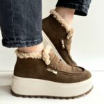 Ash Magic Tronchetto Donna In Camoscio Tabacco Con Eco Pelliccia