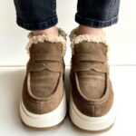 Ash Magic Tronchetto Donna In Camoscio Tabacco Con Eco Pelliccia