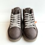 Panchic Polacco Uomo In Nabuck Marrone Con Lacci Beige