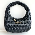 Gaelle Hobo Bag Donna Nera Rifiniture Oro