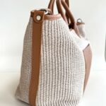 Ripani Borsa Shopper Donna In Rafia E Pelle Cuoio
