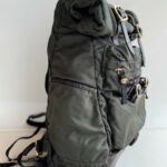 Campomaggi Londra Zaino Unisex In Nylon Vela Verde E Pelle Marrone