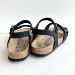 Birkenstock Kumba Sandalo Donna In Nabuck Nero Plantare Morbido