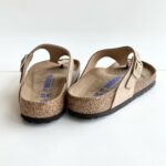 Birkenstock Gizeh Donna In Nabuck Sandcastle Plantare Morbido