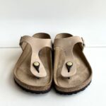 Birkenstock Gizeh Donna In Nabuck Sandcastle Plantare Morbido