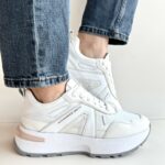 Alexander Smith Liverpool Sneakers Donna Latte Con Nylon Cangiante