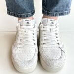 Ash Moonlight Strass Sneakers Donna Bianca Effetto Vintage