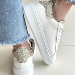 Crime London New Extralight Sneakers Donna Bianca E Oro