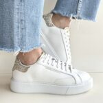 Crime London New Extralight Sneakers Donna Bianca E Oro