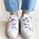 Crime London Sk8 Deluxe Sneakers Donna Bianca Con Perline