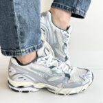 Mizuno Sneakers Donna Bianca Argento E Verde Linea Running