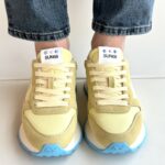 Sun 68 Sneakers Donna Giallo Limone Con Borchie