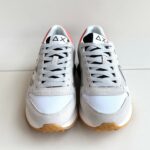 Sun 68 Sneakers Uomo Grigio Chiaro Nero E Arancio