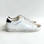 Crime London Distressed Sneakers Uomo Bianca Con Dettagli Beige E Neri