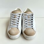 Crime London Distressed Sneakers Uomo Bianca Con Dettagli Beige E Neri