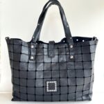 Campomaggi Acacia Shopper Donna In Pelle Intagliata Nera