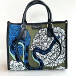 My Best Bag Atena Mini Shopping Donna Verde Con Stampa Serpente