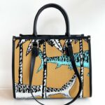 My Best Bag Atena Mini Shopping Donna Senape Con Stampa Squali