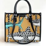 My Best Bag Atena Mini Shopping Donna Senape Con Stampa Squali