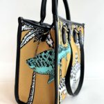 My Best Bag Atena Mini Shopping Donna Senape Con Stampa Squali
