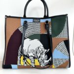 My Best Bag Atena Borsa Shopping Donna Con Stampa Rinoceronte