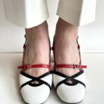 Alessandro Delaia Chanel Donna Mezzo Tacco Bianco Rosso E Nero