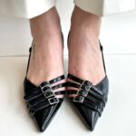 Alessandro Delaia Pepa Chanel Donna Nero Con Fibbie
