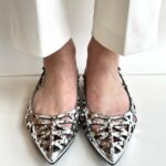 Ash Bazaar Slingback Donna Argento Con Borchie