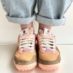 Satorisan Chacrona Linen Sneakers Donna Arancio E Marrone