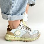 Satorisan Chacrona Linen Sneakers Donna Verde Acqua Pastello E Beige